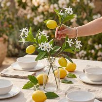 Itens Ramo Deco limão e flores ramo artificial decoração de verão 26cm 4pcs