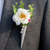 Itens Alfinete de casamento com íman, prata mate 7cm