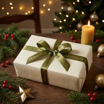Itens Fita de Natal Fita de Natal Verde Ouro 15mm 20m