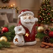 Itens Papai Noel porta-velas decoração Natal H15cm