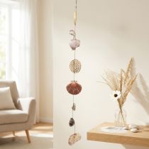 Itens Decoração de parede decorativa marítima, guirlanda de conchas, guirlanda marítima L125cm