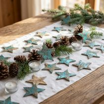 Itens Estrela de coco azul 5cm 50pcs estrelas espalhadas decoração de mesa