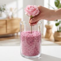 Itens Grânulos decorativos pedras decorativas rosa 2mm - 3mm 2kg