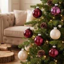 Itens Bolas de árvore de Natal em vidro Berry Mix Ø6cm 24 un