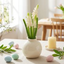 Itens Vaso de flores artificiais de jacinto para decoração de mesa elegante e visual sofisticado, 20 cm