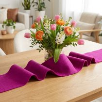 Itens Fita de feltro de lã, fúcsia, 15cm x 5m, para decoração e artesanato.