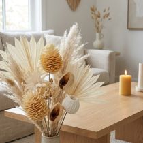 Itens Sortimento de leucodendrons decoração branqueada em fio 100 peças