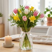 Itens Fita para presentes com estampa de tulipas, criativa para ocasiões especiais e decoração sazonal, 2,5 cm de largura, 18 m de comprimento.