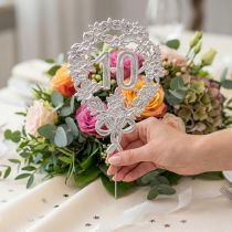 Itens Aniversário número 10 prata Ø8cm 10pcs