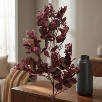 Itens Ramo artificial decorativo Ramo de eucalipto bordô 66 cm 2 unidades