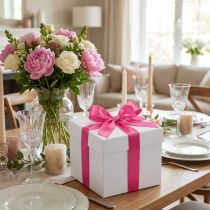 Itens Fita para presente e decoração 40mm x 50m rosa