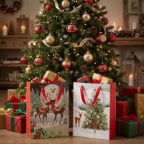 Itens Sacos de presente Saco de presente de Natal veado 24×18cm 2pcs