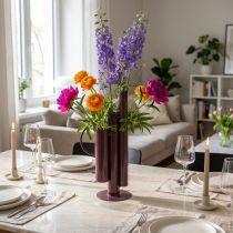 Itens Vaso fino e moderno para decoração de mesa elegante; vaso decorativo exclusivo com design marcante; 31 cm