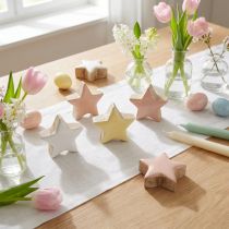 Itens Decoração Scatter estrelas estrelas de madeira rosa branco amarelo Ø3cm 9 peças