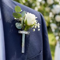 Itens Alfinetes de lapela para casamento transparentes/prateados 5 cm 50 peças
