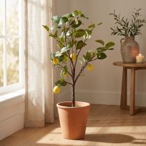 Itens Atraente limoeiro artificial em vaso, planta artificial decorativa amarela, 90 cm, fácil de cuidar, adequada para espaços residenciais e comerciais.