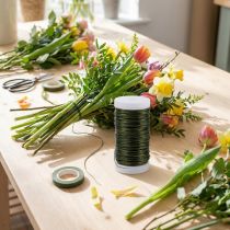 Itens Arame decorativo esmaltado versátil para projetos criativos de artesanato e arranjos florais.