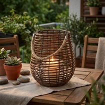 Itens Lanterna decorativa, decoração de velas com pega, lanterna em cesto Ø23cm A27cm