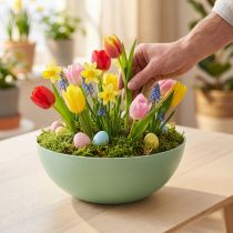 Itens Tigela decorativa verde pastel decoração de mesa de plástico primavera Ø20cm