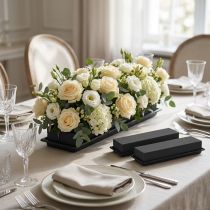 Itens Plug-in material decoração de mesa espuma floral preta 48 cm 4 unidades