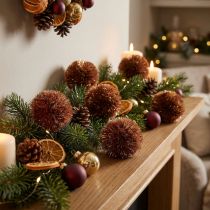 Itens Pompons com pompons castanhos brilhantes de 2,5 cm 2 sacos – 24 unidades