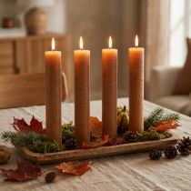 Itens Velas cônicas velas cor sólida caramelo 34x240mm 4 un