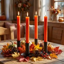 Itens Velas cônicas cor laranja 34mm x 240mm 4 peças