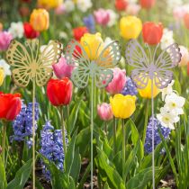 Itens Estaca de jardim borboleta metal tricolor L25cm 6uds