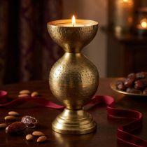 Itens Castiçal oriental castiçal tealight metal 25cm