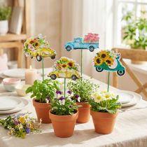Itens Carro de estaca de jardim, carta de condução de decoração de presente L24/24,5 cm 16 peças