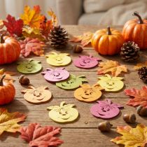 Itens Decoração dispersa maçã risonha, outono, decoração de mesa, maçã caranguejo laranja, amarelo, verde, rosa Alt.3,5cm L4cm 72 unidades