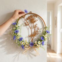 Itens Anel de metal, metal enferrujado, anel decorativo, decoração de parede, raminho de endro, Ø38cm