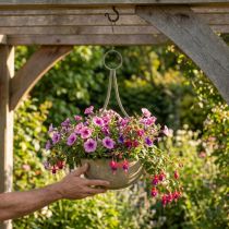 Itens Cesto de flores, cesto suspenso, jardim de decoração em metal Ø16cm H38cm