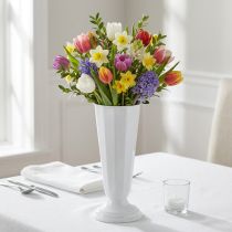 Itens Vaso de fixação “Szwed” branco Ø13cm - 20cm, 1ud