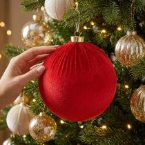Itens Enfeite de Natal vermelho grande para pendurar, 15 cm, 3 peças