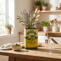 Itens Vaso decorativo de cerâmica para azeite, perfeito para decorar mesas com flores secas, 18 cm