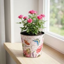 Itens Plantador padrão de flores de plástico 10,5 cm vaso de flores decoração de verão