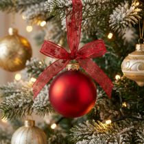 Itens Fita de organza vermelha com estrelas cintilantes – Fita de Natal 10mm 20m