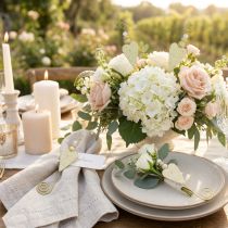 Itens Alfinete de casamento com coração creme 12cm 16 un