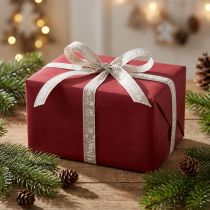 Itens Fita de Natal Fita Feliz Natal Bege 15mm 20m