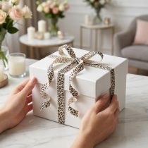 Itens Fita de presente com estampa de leopardo para decoração criativa, fita para enrolar, 10 mm, 100 m