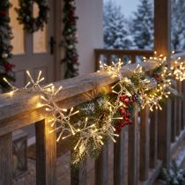 Itens Fio de luzes LED para exterior x 448 3m branco quente