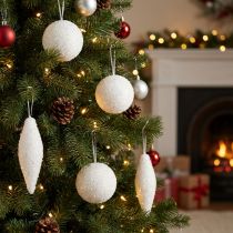 Itens Decoração de neve Decorações de Natal bolas cones Ø4/8cm 18 un