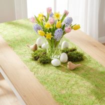Itens Caminho de mesa Deco fleece Sizoweb verde maçã 30cm 5m