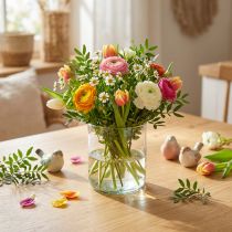 Itens Vaso de vidro, vaso de flores, vaso decorativo em incolor Ø9cm H10cm