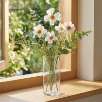 Itens Flores artificiais Cosmea flores de seda branca Alt.51cm 3 unidades