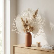 Itens Folhas de palmeira secas e decorativas branqueadas, 45 cm, 5 unidades