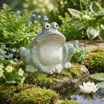 Itens Estatueta decorativa de sapo em cerâmica, design detalhado, ideia de presente encantadora, 13 cm