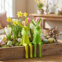 Itens Coelhinho da Páscoa decorativo para prateleira, ideal para decoração festiva de primavera em casa, 36 cm, 2 peças.