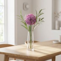Itens Flor artificial de alho-poró, cebola ornamental, decoração elegante para ambientes, 90 cm